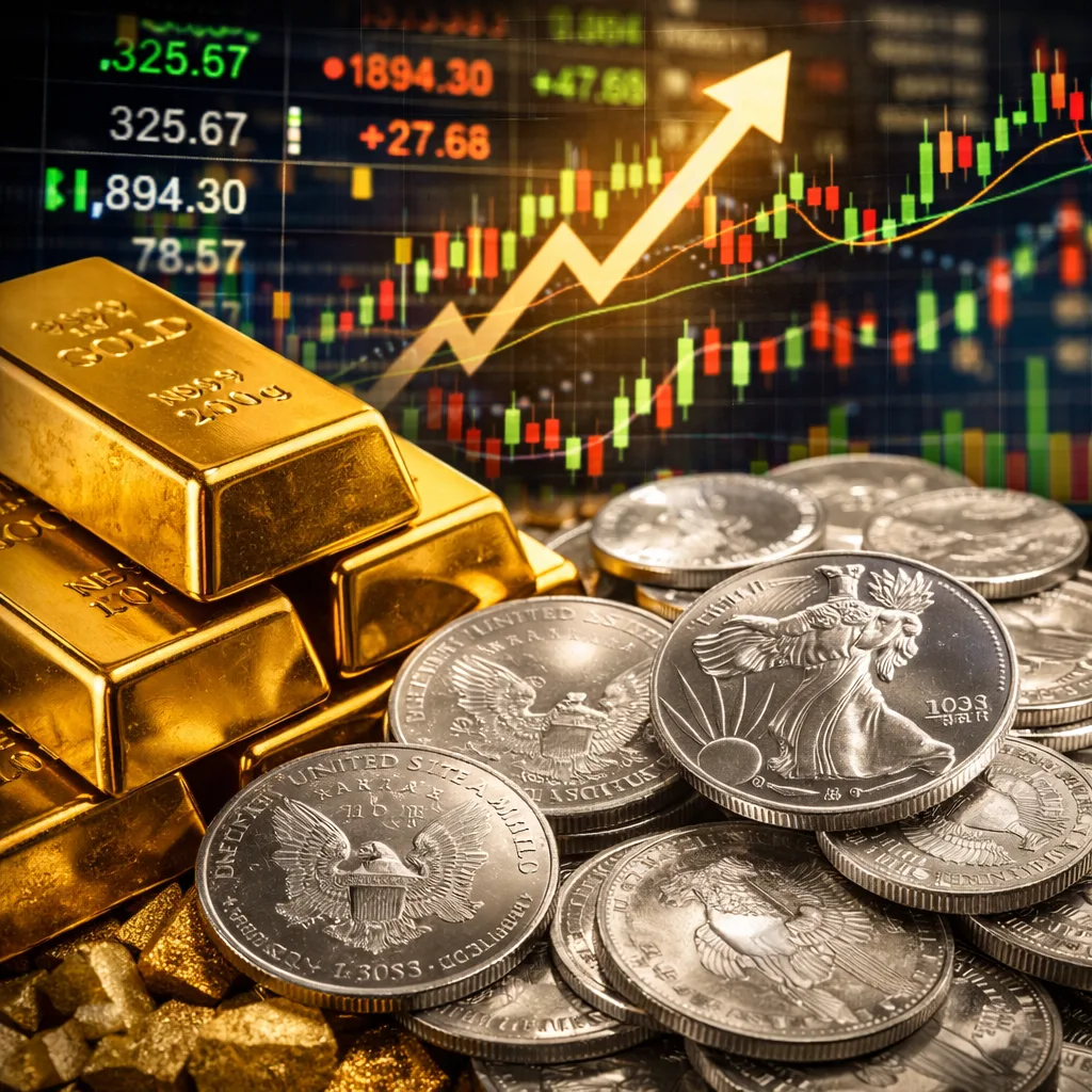 Zlato, srebro i tržište dionica